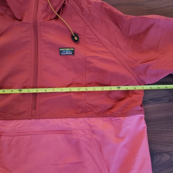 Womens Sz 2X L.L. Bean Rust Coral & Pink Hooded Anorak Jacket - Picture 4 of 7